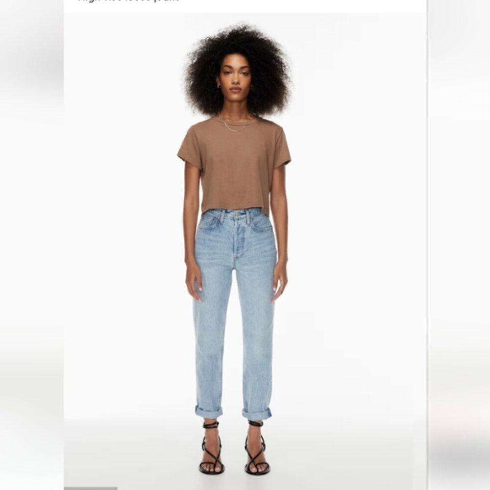 Denim Forum The BF High Rise Loose 28L organic cotton jeans size 30